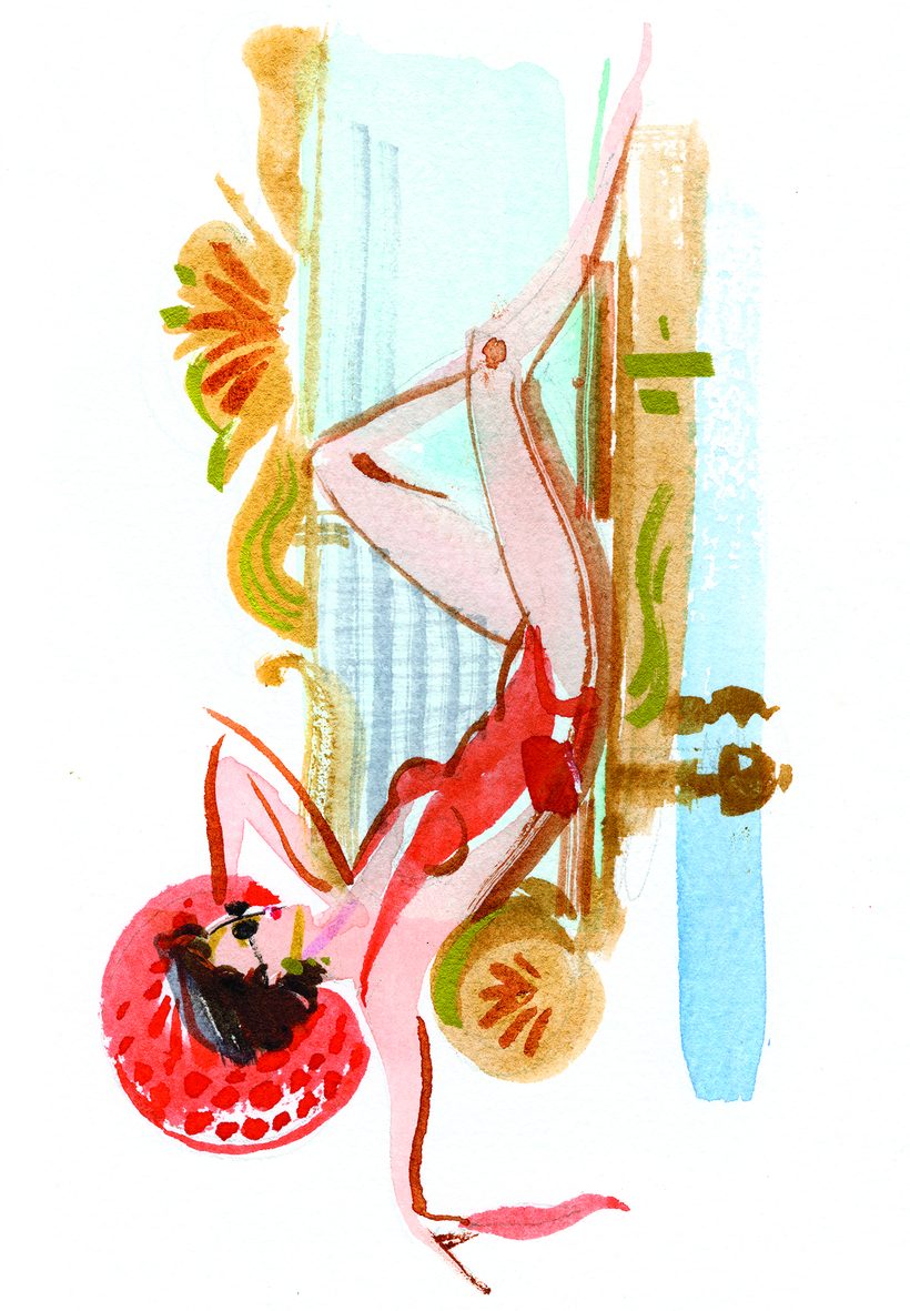 Bay watching, a watercolour illustration by Lihuà from the Daydreams collection.