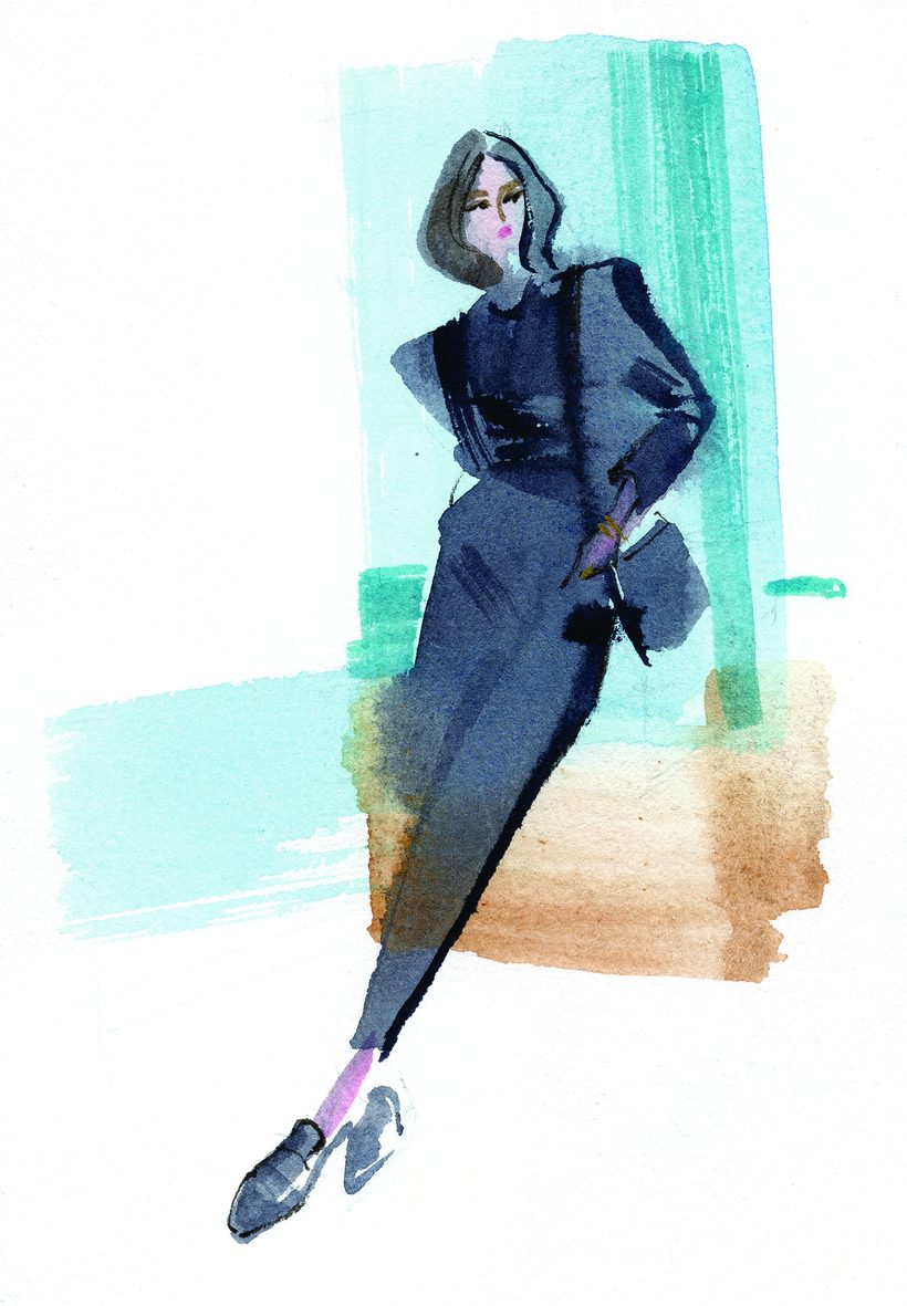 The Thinker, a watercolour illustration by Lihuà from the Daydreams collection.