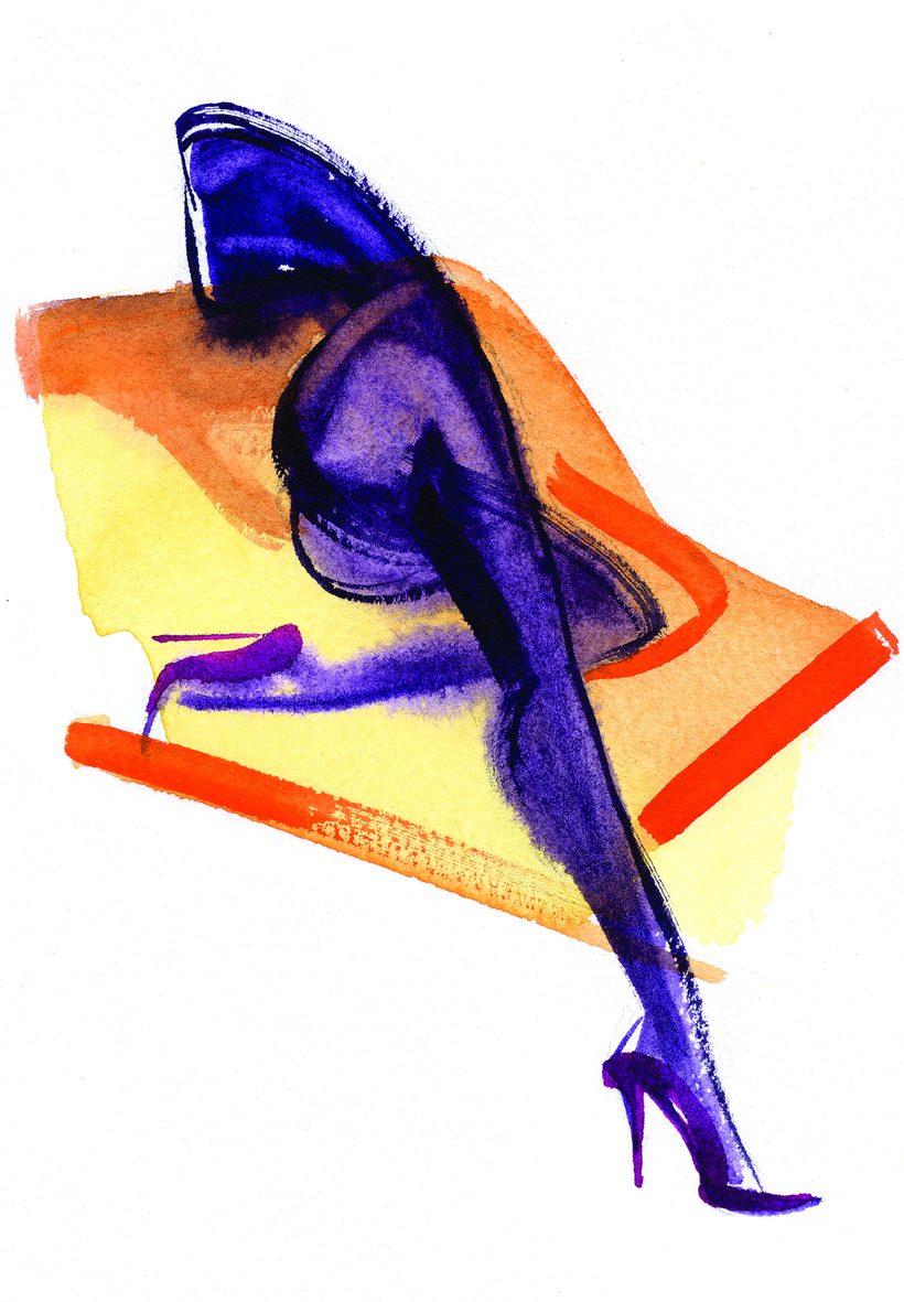 Mystique on break, a watercolour illustration by Lihuà from the Daydreams collection.