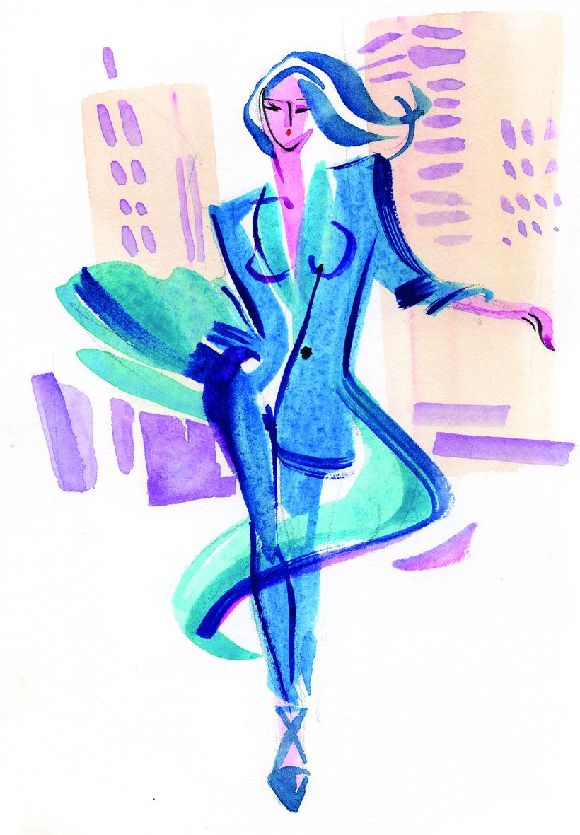 Corporate Jungle, a watercolour illustration by Lihuà from the Daydreams collection.