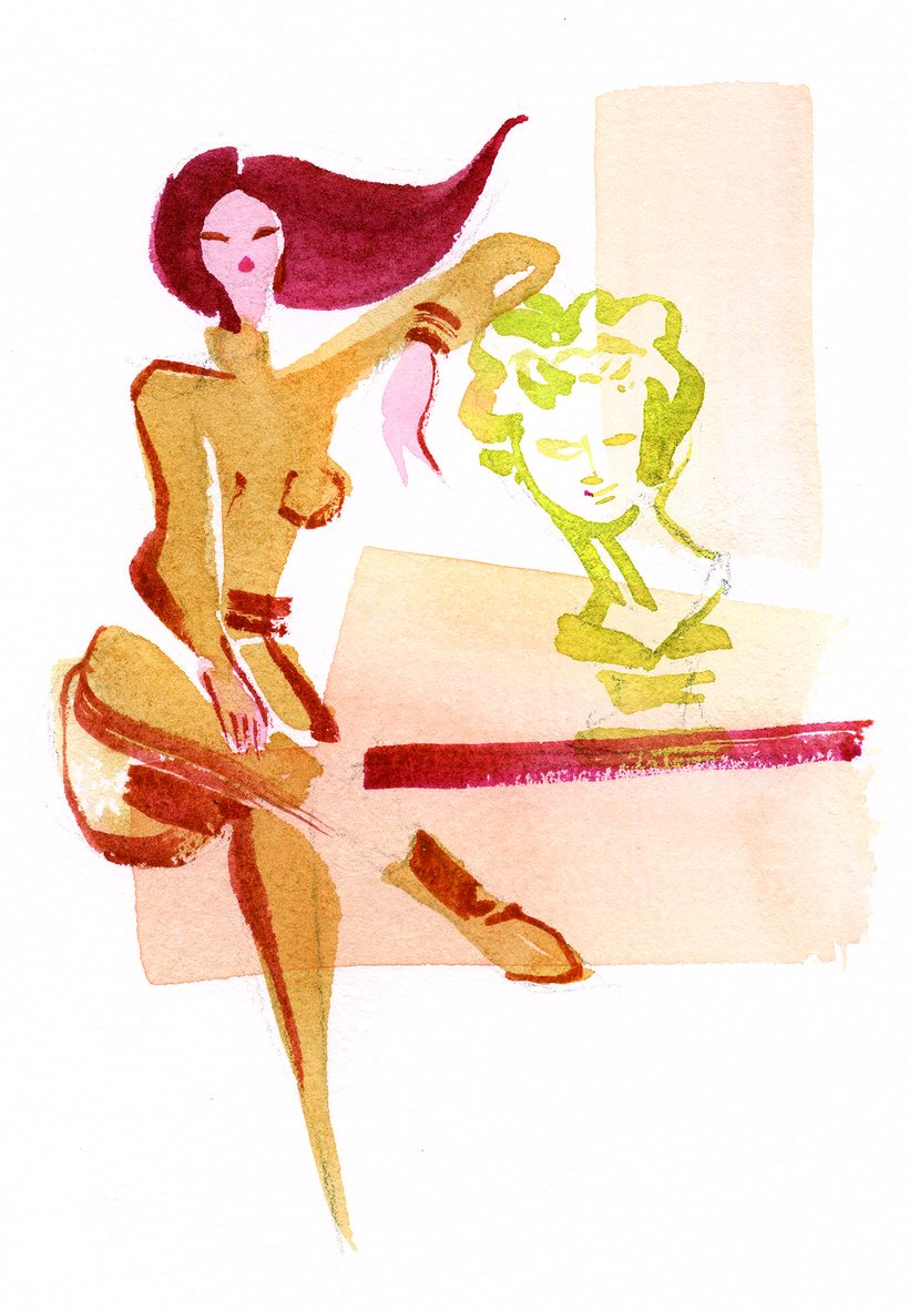 Bust it, a watercolour illustration by Lihuà from the Daydreams collection.