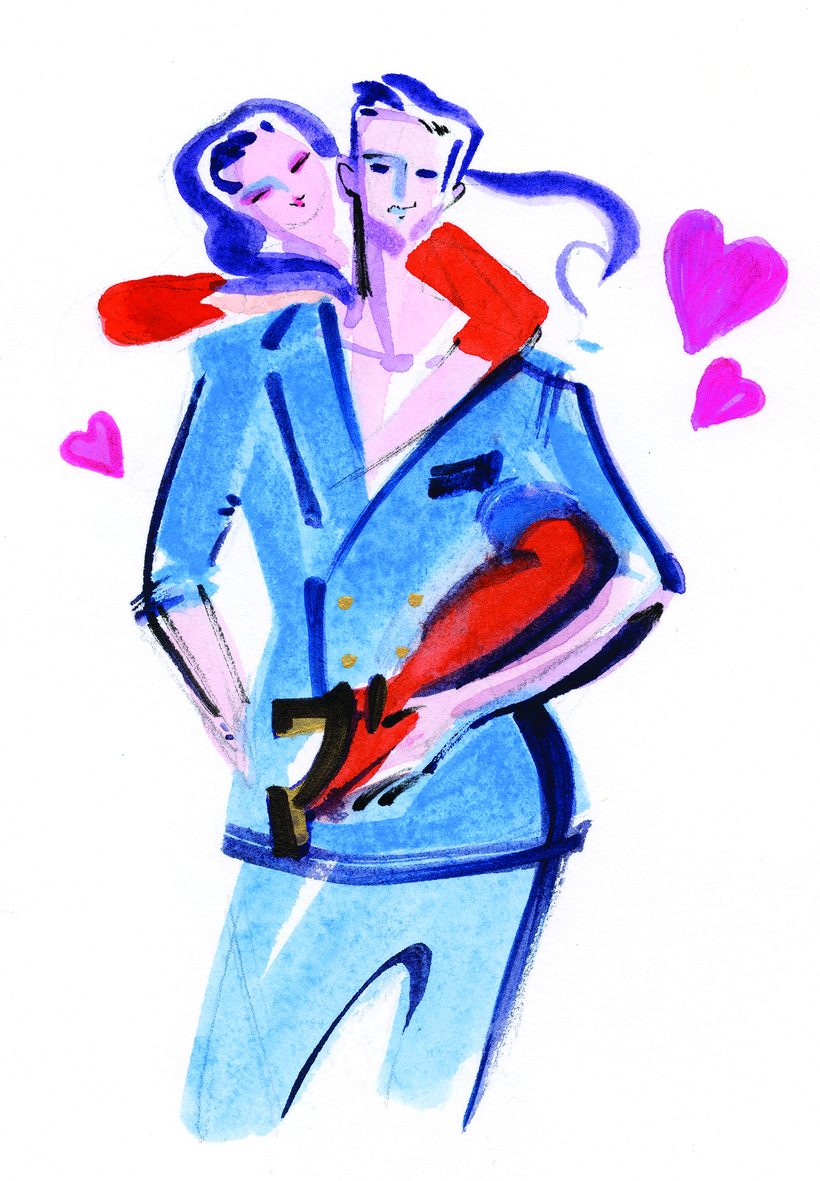 Piggyback, a watercolour illustration by Lihuà from the Daydreams collection.