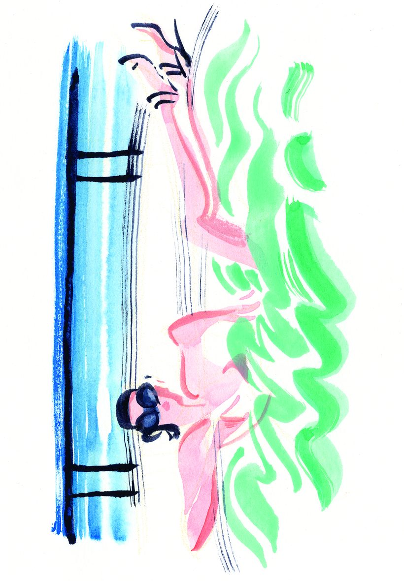 Venice Beach, a watercolour illustration by Lihuà from the Daydreams collection.