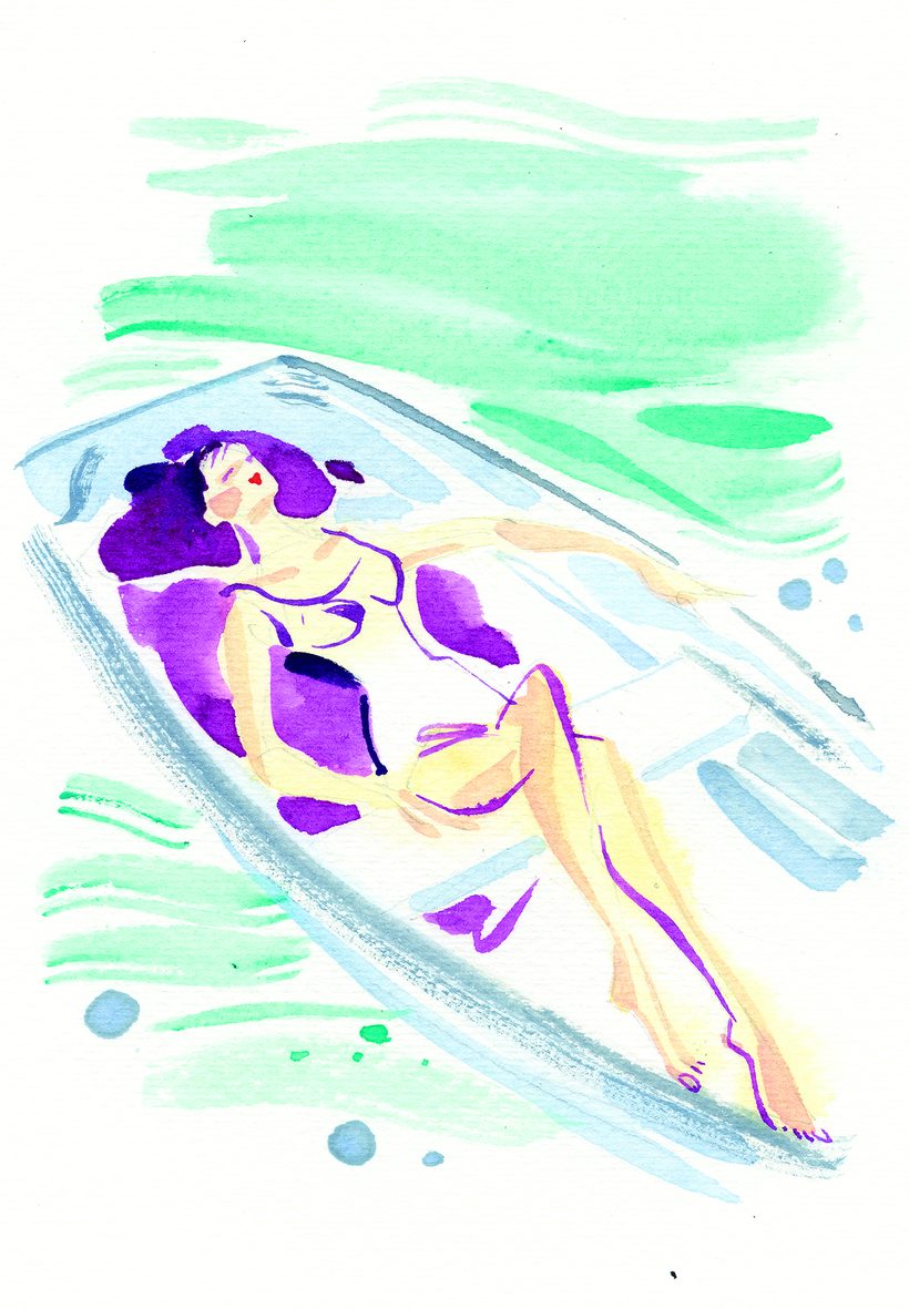 Multitasking, a watercolour illustration by Lihuà from the Daydreams collection.