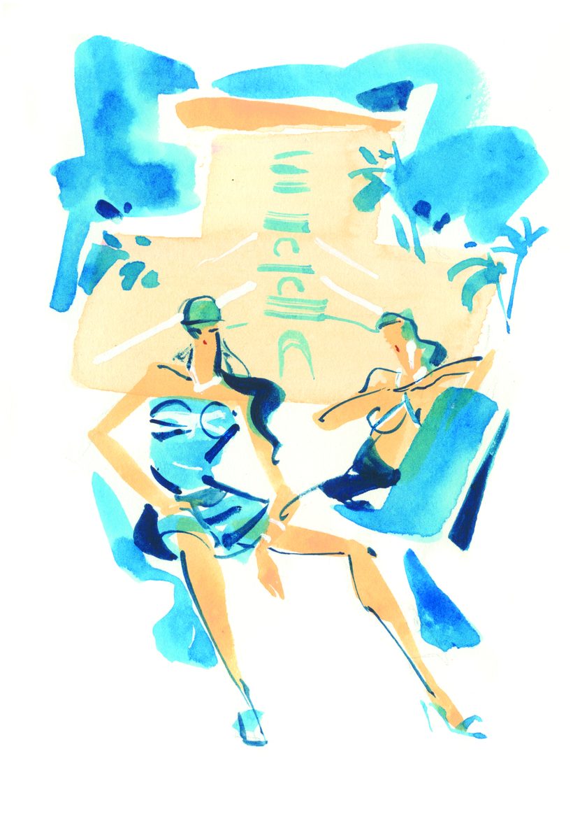 Blue Summer, a watercolour illustration by Lihuà from the Daydreams collection.