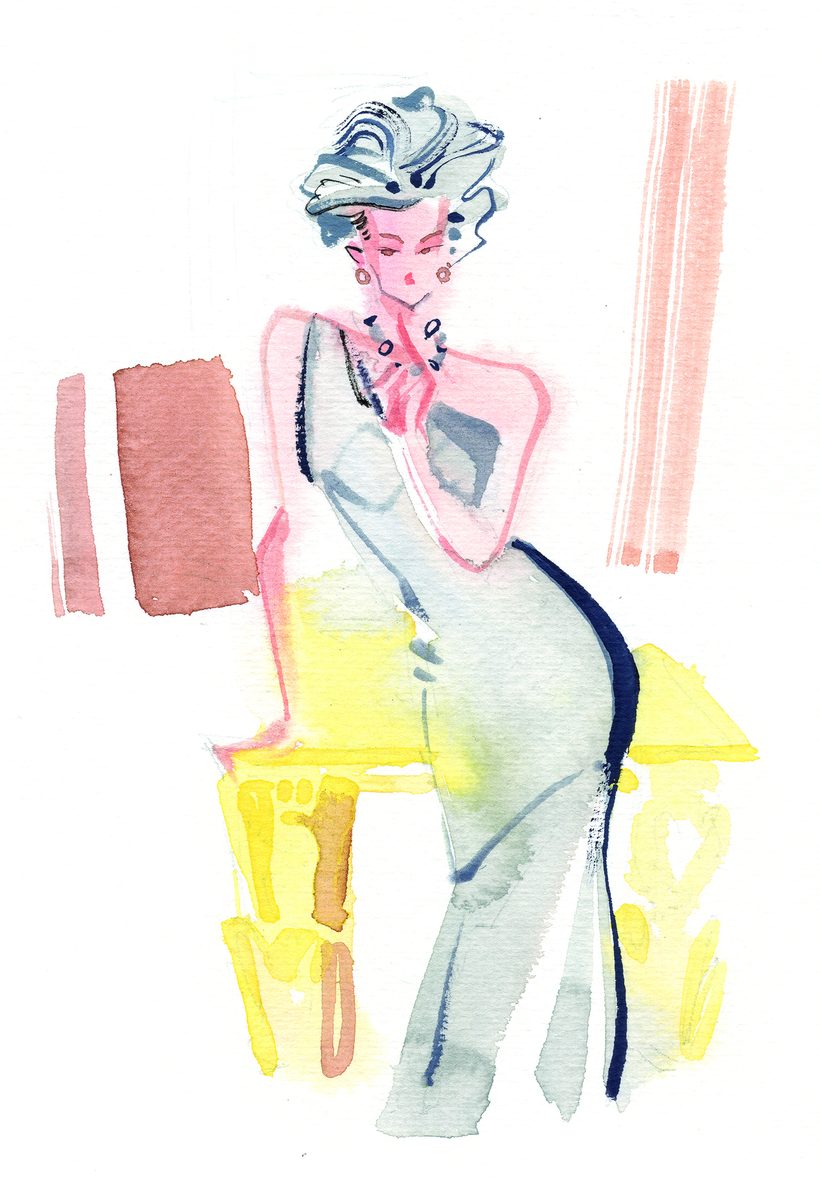 Silver linings playbook, a watercolour illustration by Lihuà from the Daydreams collection.