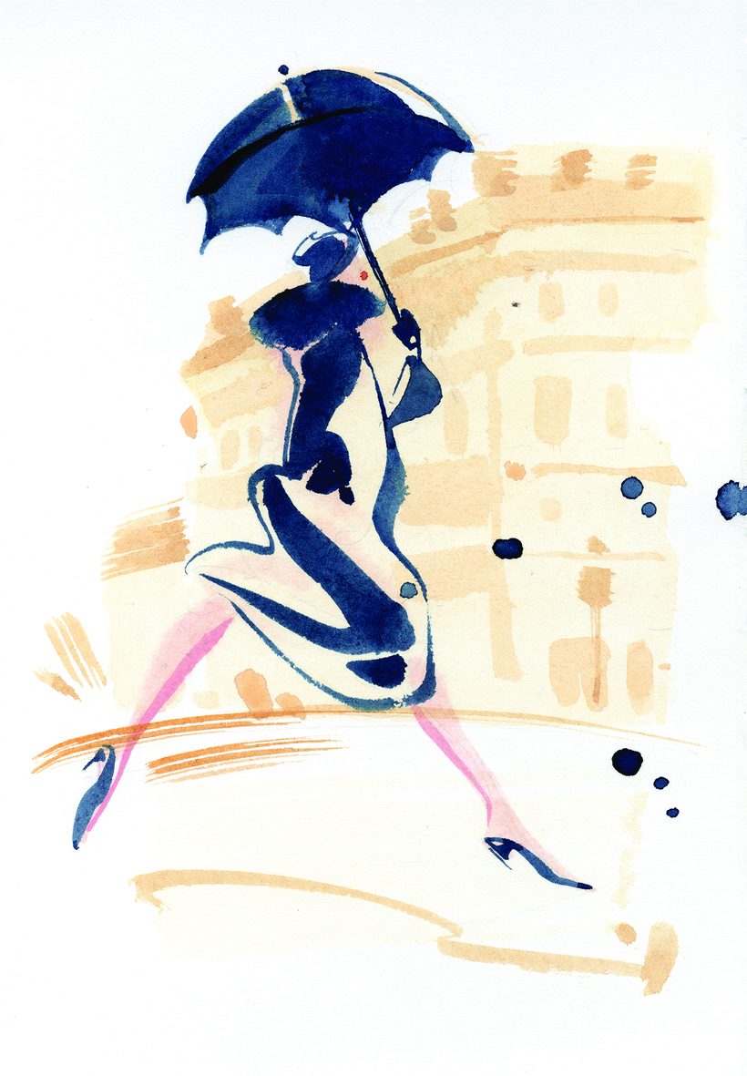 Drizzle Dazzle, a watercolour illustration by Lihuà from the Daydreams collection.