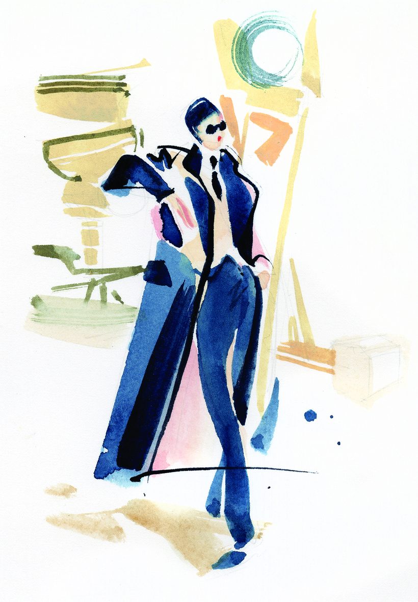 Hollywood Studio, a watercolour illustration by Lihuà from the Daydreams collection.