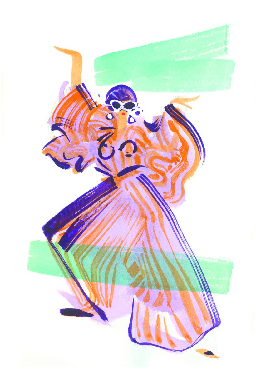 Ballare Zaza, a watercolour illustration by Lihuà from the Daydreams collection.