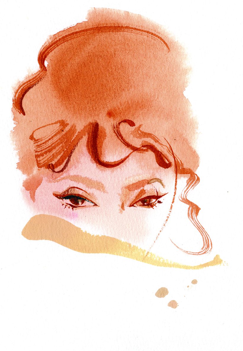 Sex appeal is fifty percent what you've got and fifty percent what people think you've got Sophia Loren, a watercolour illustration by Lihuà from the Daydreams collection.