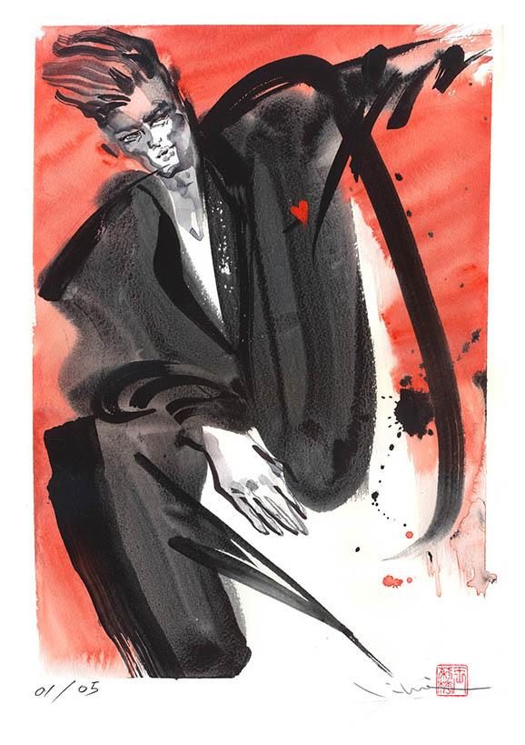 Kick n Smash 1, a watercolour fashion illustration from Lihuà's Strokes of Fashion series.